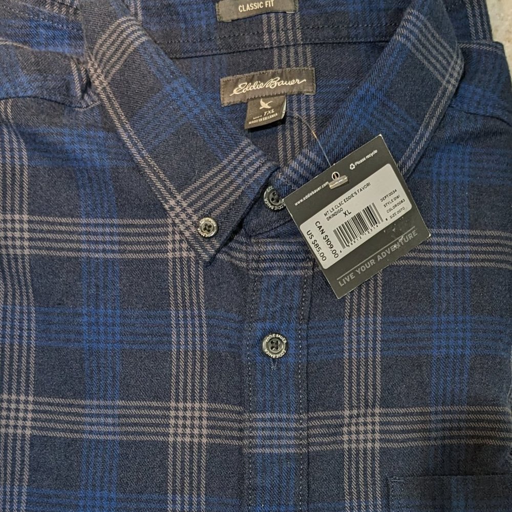 Eddie Bauer - Eddie's Favorite Flannel Shirt - Size XLT - New with tags
